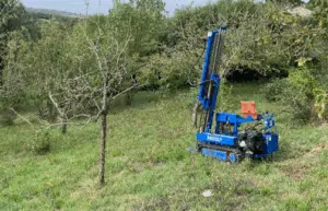 ETUDE DE SOL G1PGC à NAILLOUX (31) HAUTE GARONNE Sondages au pénétromètre dynamique lourd pour une étude de sol. Cette méthode permet de vérifier la résistance de sol