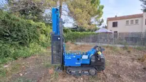 ETUDE DE SOL G2AVP à DRAGUIGNAN 83 Sondages au pénétromètre dynamique lourd pour une étude de sol sur St pierre de riviere . Cette methode permet de vérifier la résistance de sol pour l’emprise au sol du projet