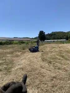 ETUDE DE SOL G2AVP à LIMOUX Sondage au pénétromètre dynamique lourd à Limoux pour évaluer la résistance du sol avant la construction d’un hagar photovoltaïque