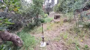ETUDE DE SOL G2AVP VILLA ALPES MARITIMES Sondage au pénétromètre léger à Théoule-sur-Mer pour évaluer la résistance du sol avant la construction d’une villa de 400m² , terrain pentu