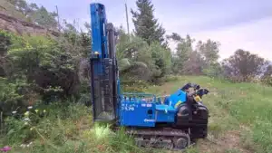 ETUDE DE SOL G2AVP à Théoule-sur-Mer Sondage au pénétromètre dynamique lourd à Théoule-sur-Mer pour évaluer la résistance du sol avant la construction d’une villa de 400m²